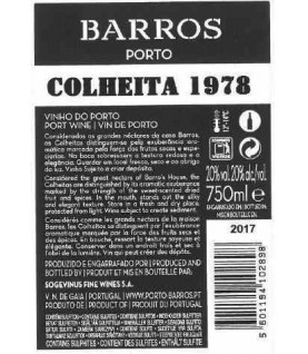 PORTO BARROS COLHEITA 1978