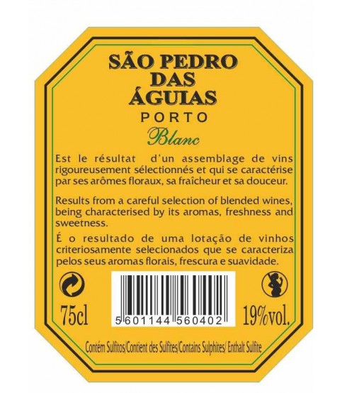 VINHO PORTO SÃO PEDRO DAS ÁGUIAS BRANCO