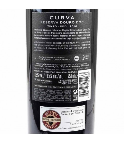 VINHO CURVA RESERVA TINTO  75 CL