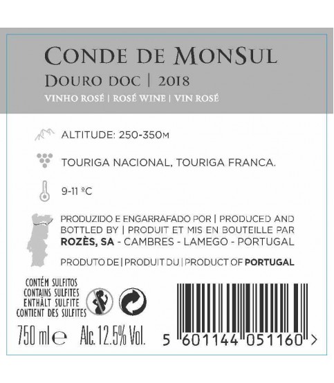 VINHO CONDE DE MONSUL ROSÉ 75CL